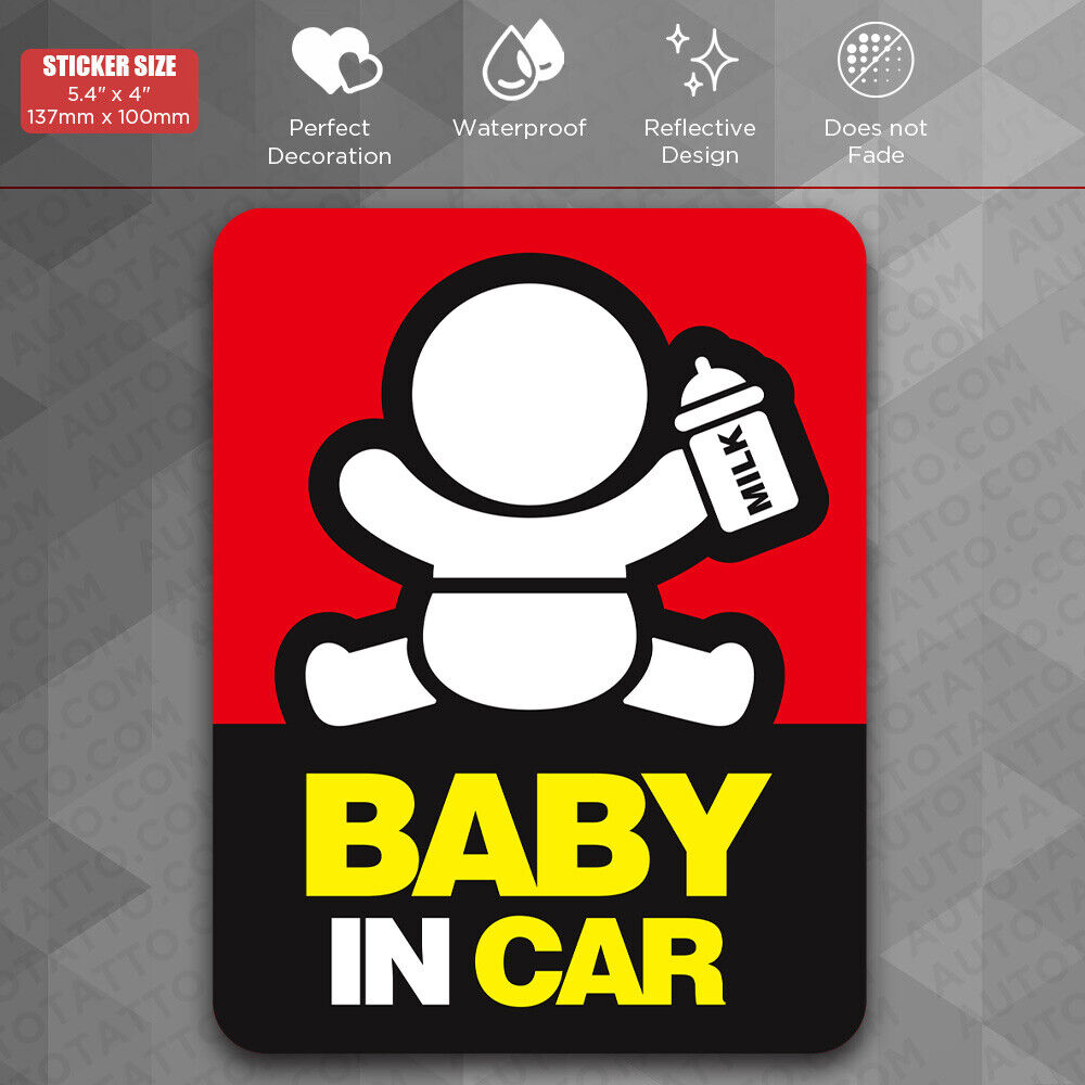 Baby On Board Sticker Decal Milk Baby In Car Liftgate Windows Decoration