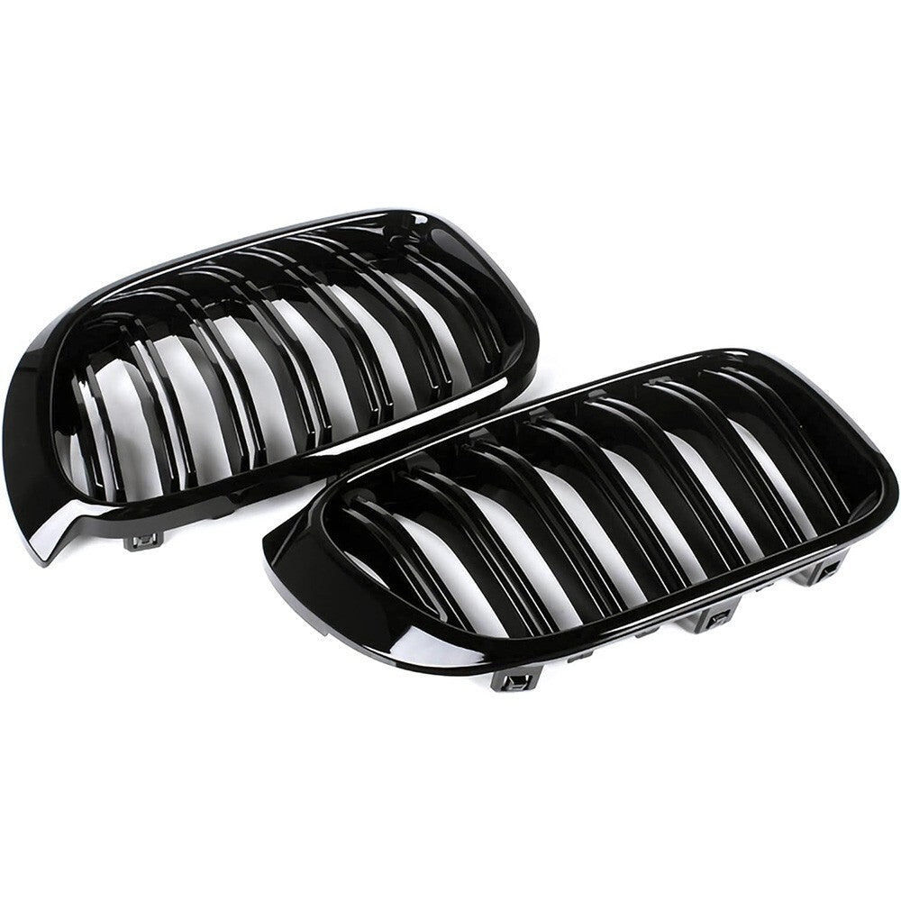 BMW 15-17 X3 F25 LCI, 15-18 X4 F26 LCI Front Bumper Gloss Black Kidney Grille