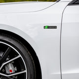 2pcs Sline S LINE Side Fender Marker Emblem Decal Badge Decorate Sport Green