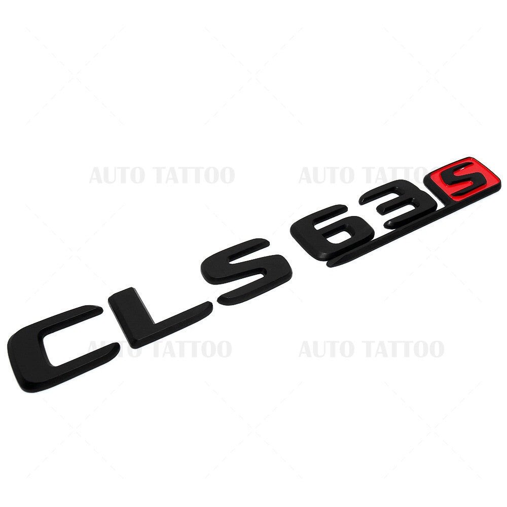 17+ Mercedes CLS 63 S Letter Emblem Trunk Lid Logo Badge AMG Sport Black Red