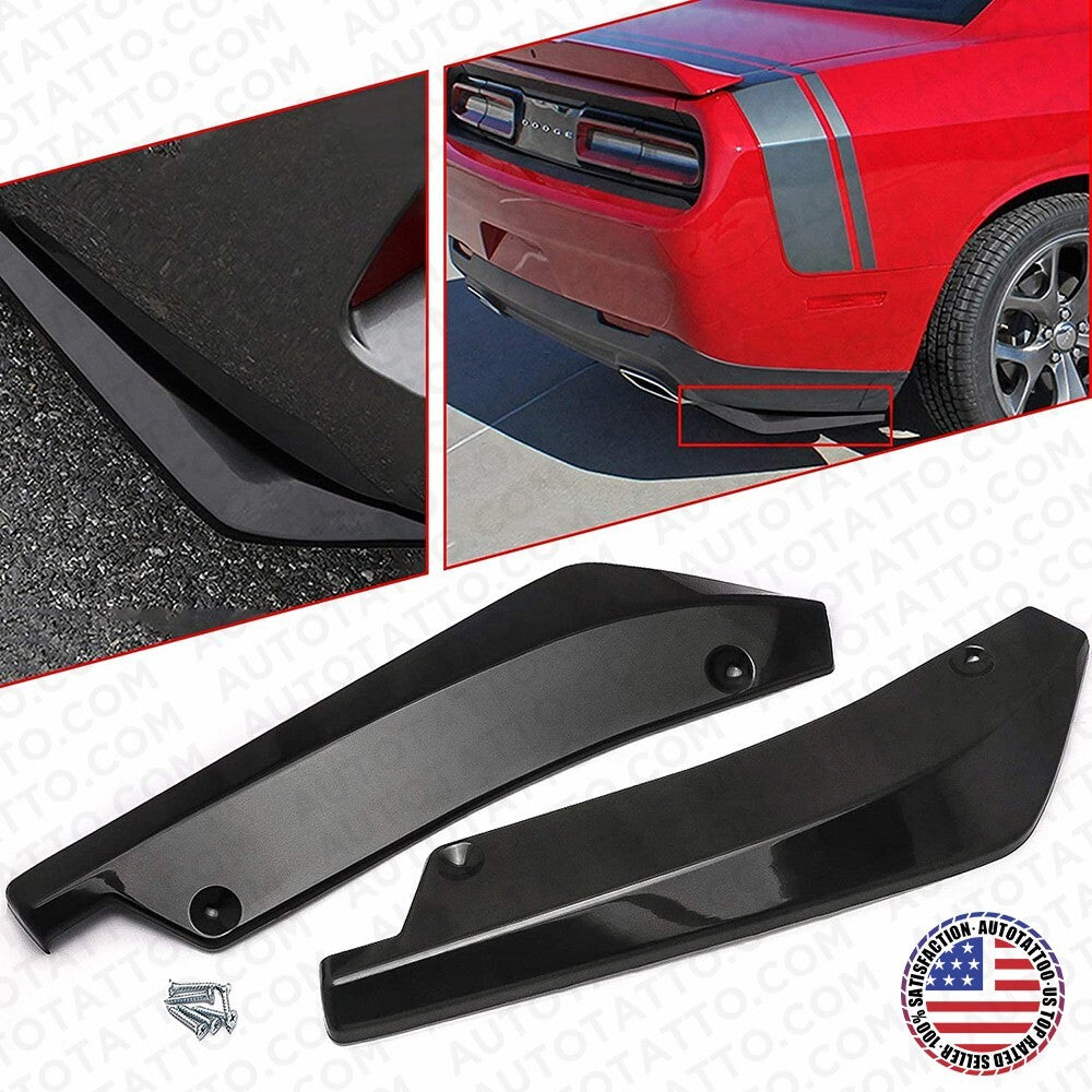 For Mercedes Car Rear Bumper Lip Diffuser Splitter Canard Protector Gloss Black