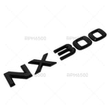Lexus Liftgate Matte Black NX 300 Letter Logo Badge Car Emblem Replace F-Sport