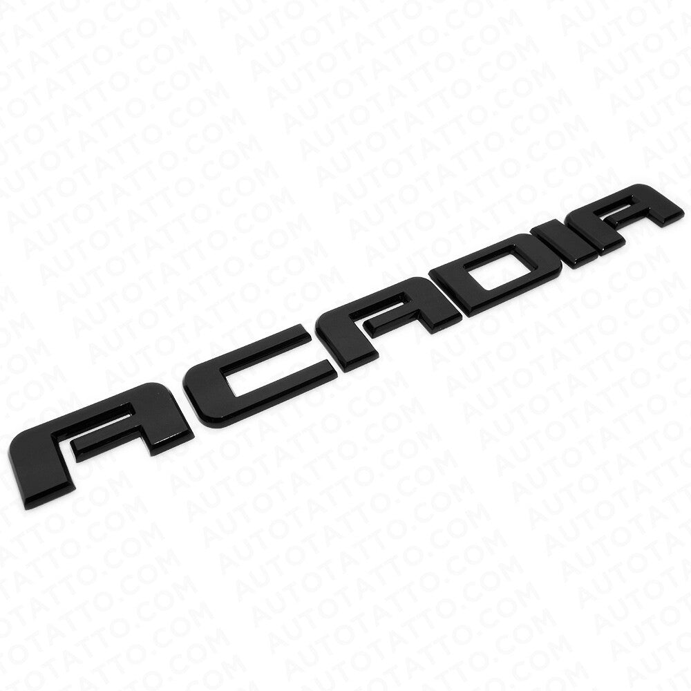 3pcs GMC Acadia Front Door or Rear Liftgate Nameplate Logo Emblem Gloss Black
