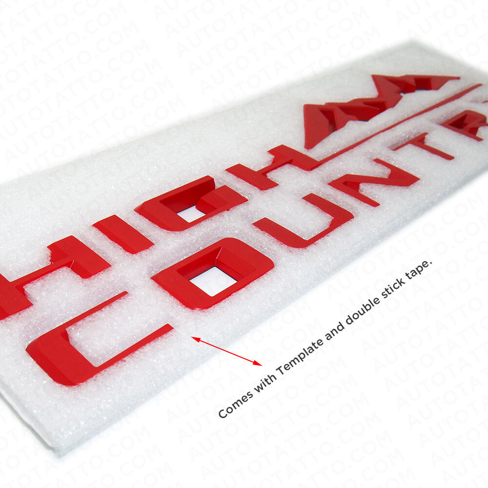 19-21 Red Chevy Tahoe Silverado High Country Fender Letter Logo Emblem Badge