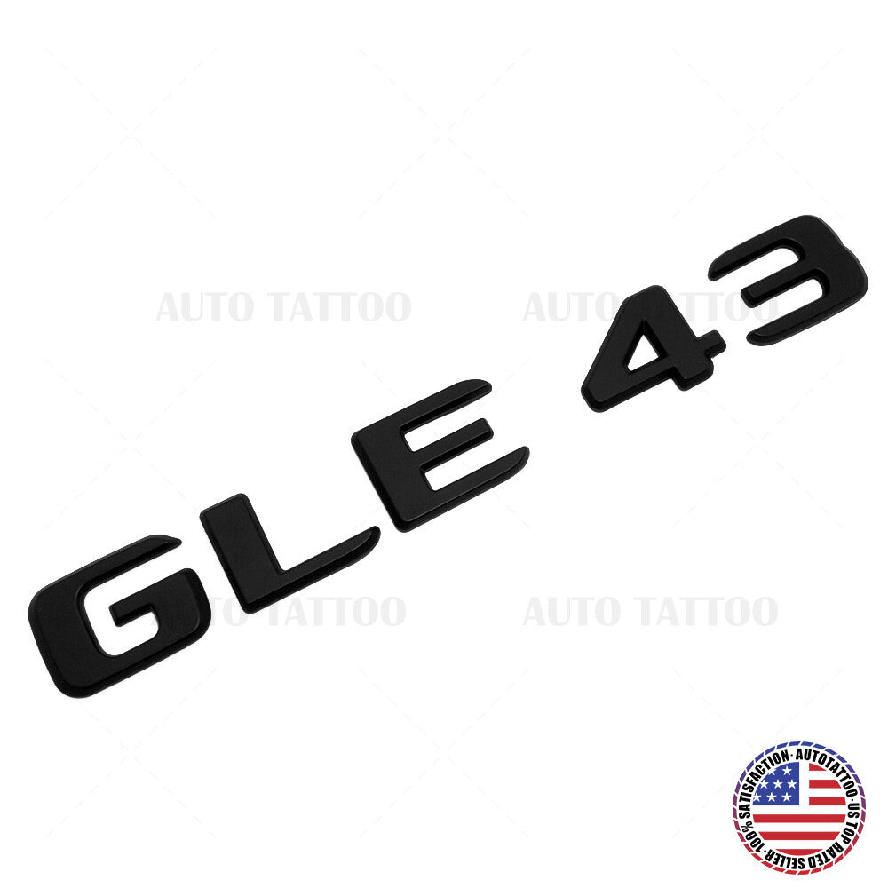 17-21 Mercedes GLE 43 Letter Emblem Liftgate Logo Badge AMG Sport Matte Black