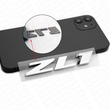 Camaro Hood or Rear Bumper ZL1 Nameplate Logo Sport Emblem Decorate Chrome White
