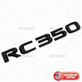 Lexus Trunk Lid RC 350 Letter Logo Badge Emblem Car Replace F-Sport Matte Black