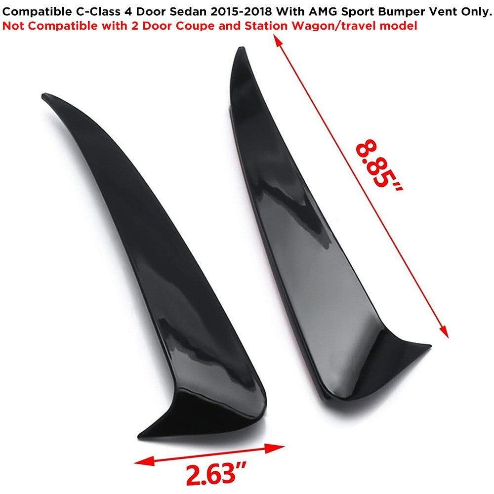 Mercedes C Class W205 4dr C43 C63 2014-2019 Amg Rear Bumper Air Vent Cover Black