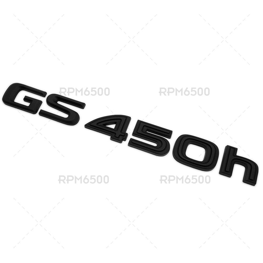 Lexus Rear Trunk Matte Black GS 450h Letter Logo Badge Emblem Replace F-Sport