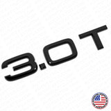 Audi Car Rear Trunk Deck Lid 3.0T Turbo Nameplate Emblem Logo Badge Gloss Black