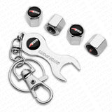 4x Hex Aspec Sport Car Tire Wheel Air Stem Dust Valve Caps Cover + Keychain