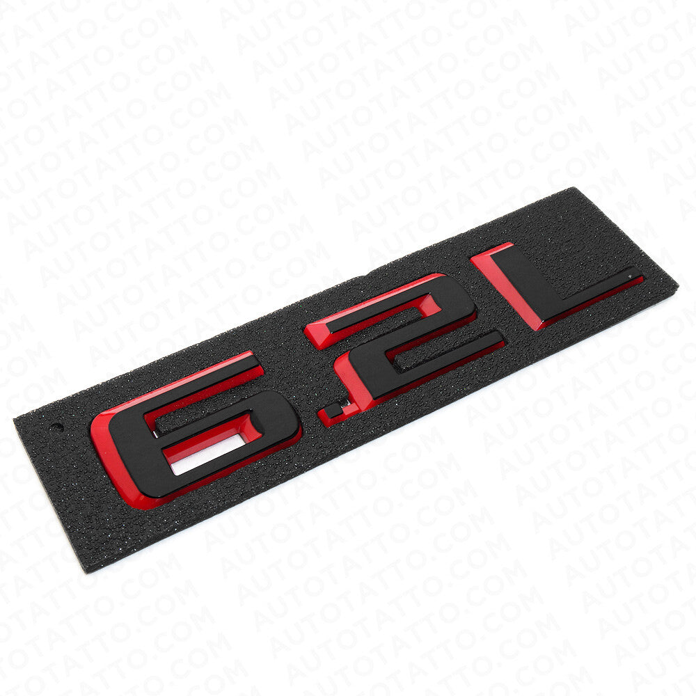 Chevy Silverado 6.2L Redline Hood Letter Logo Emblem Badge Z71 Blalck & Red