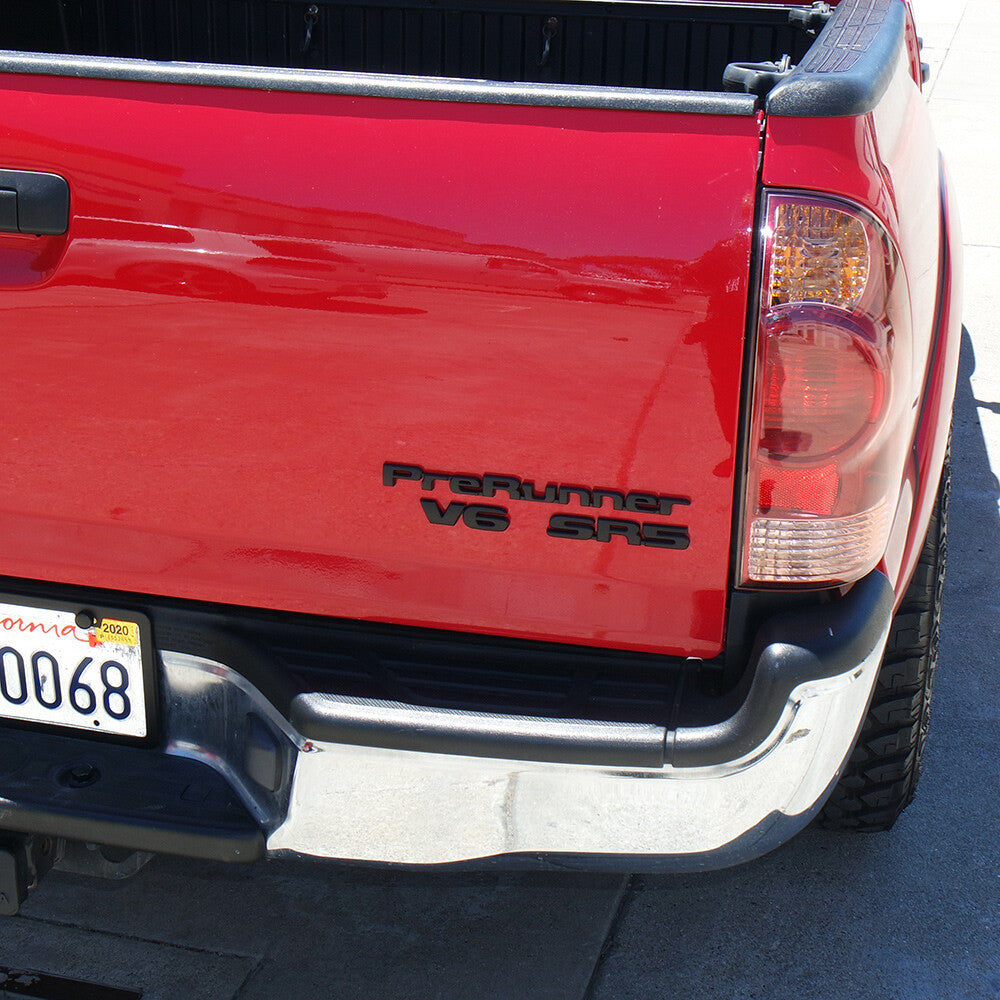 Toyota 05-16 Tacoma PreRunner Letter Gloss Black Tailgate Emblem Badge Nameplate