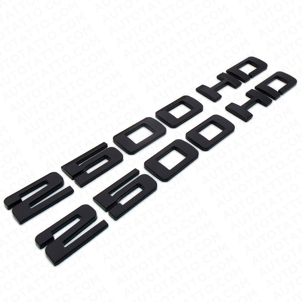 2x Chevy Silverado 2500 HD Fender Nameplates Letter 3D Emblem Z71 Gloss Black