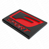 2x F-Sport Logo ABS Badge Side Fender Marker Adhesive Nameplate Emblem Black Red
