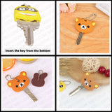 Universal 3D PVC Silicone Cute Cartoon Key Identifier Label Cap Cover Keychain