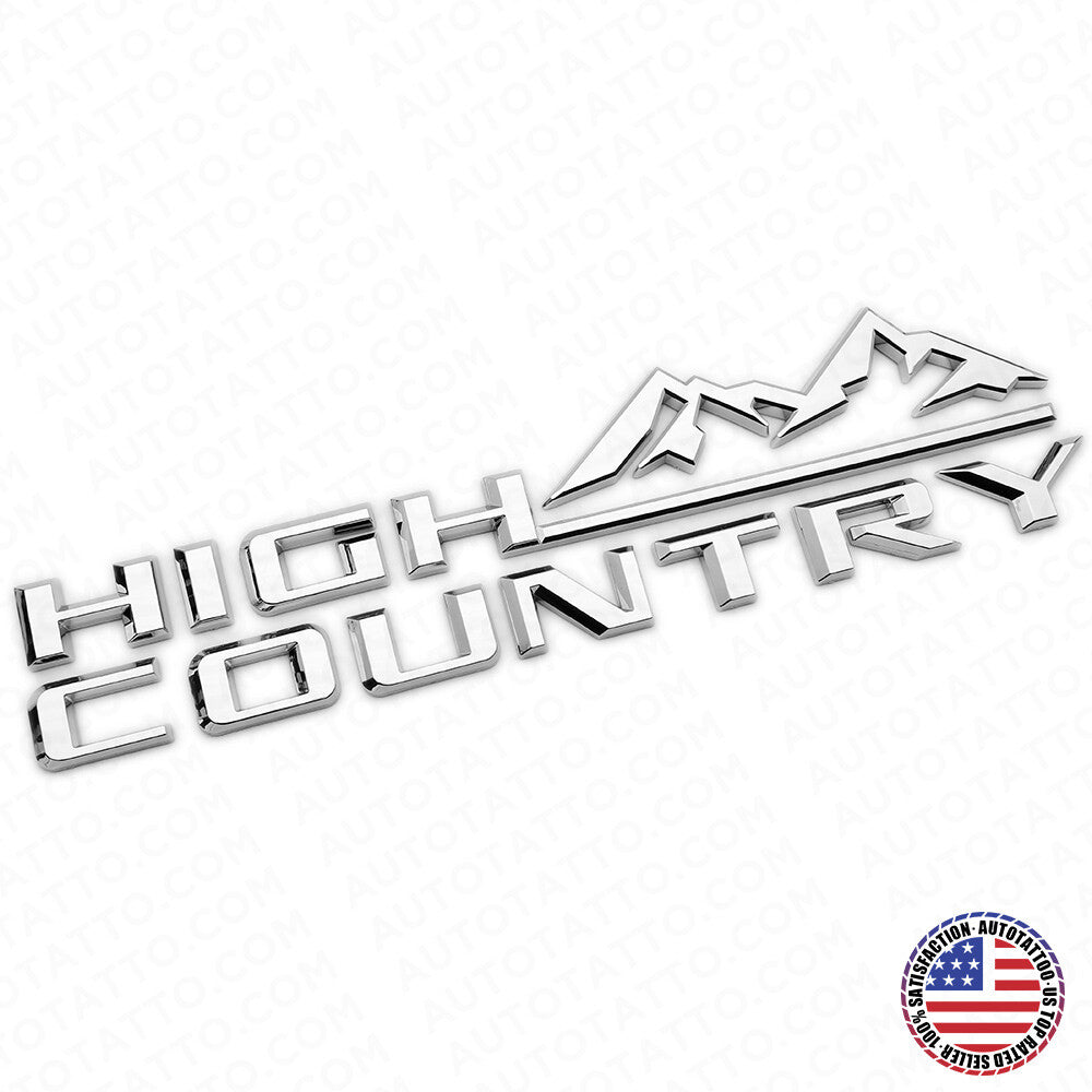 19-21 OEM Chrome Tahoe Silverado High Country Tailgate Letter Logo Emblem Badge