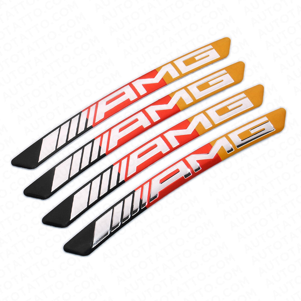 4x Mercedes AMG Edition Sport Wheels Badge 3D Sticker Logo Emblem Decoration GER