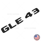 17-21 Mercedes GLE 43 Letter Emblem Liftgate Logo Badge AMG Sport Gloss Black