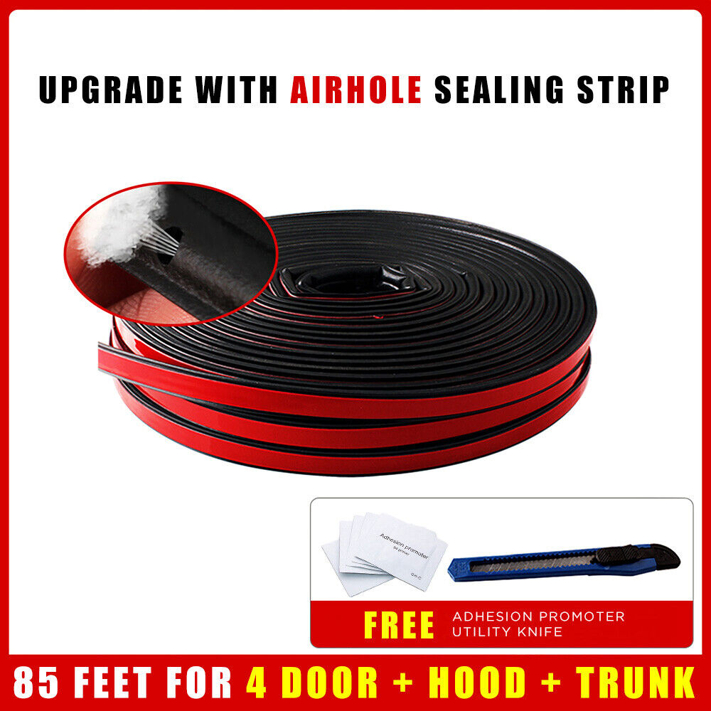 85ft Car Auto Rubber Weather Draft Seal Door Window Hood Trunk Noise Leak Strip