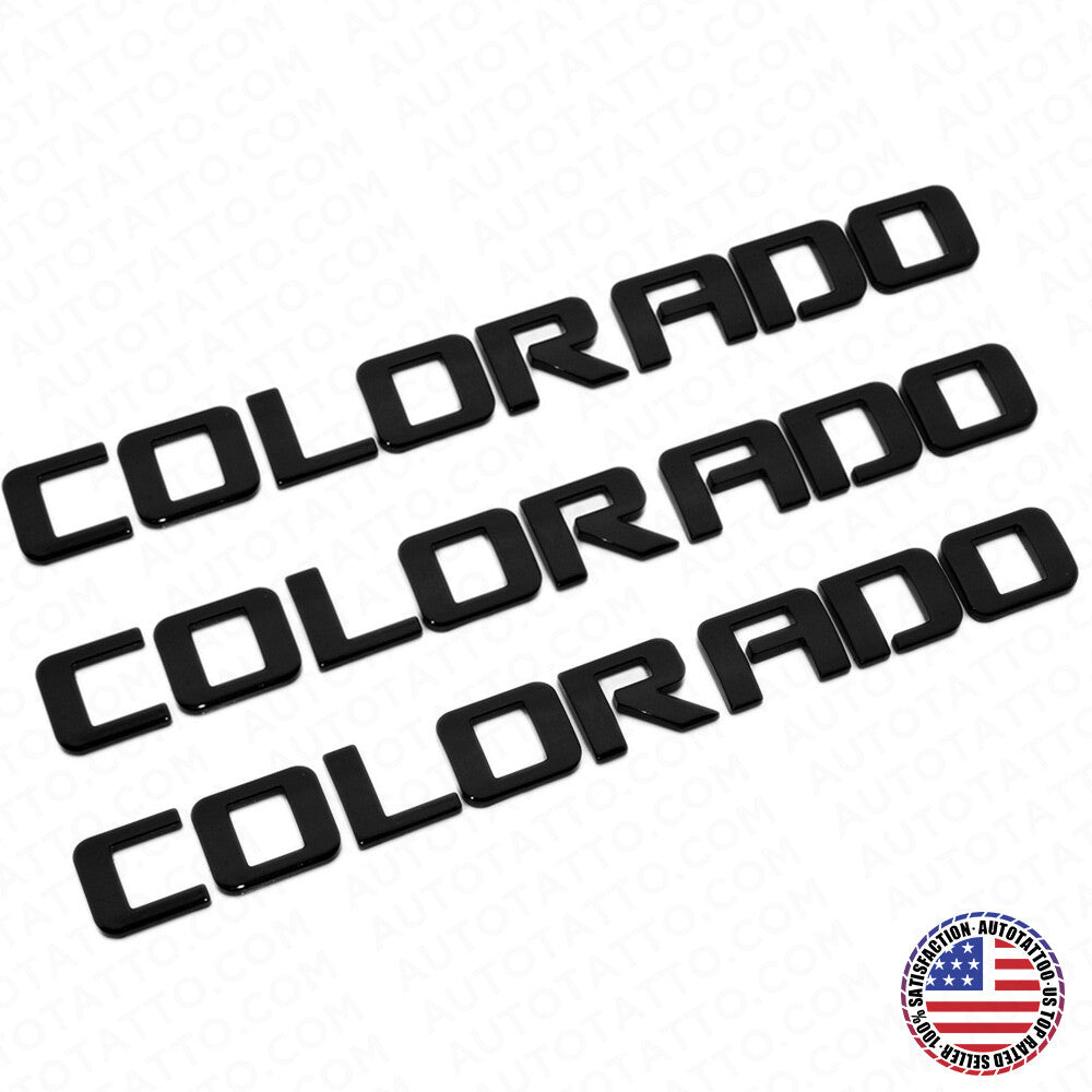 3x For Chevy Colorado Fender / Tailgate Badge Logo Emblem Truck OEM Black Sport