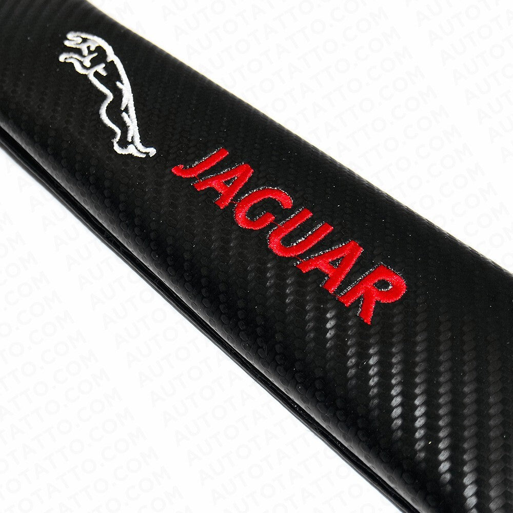 For Jaguar Carbon Car Seat Belt Cover Safety Shoulder Strap Cushion Pad Harness