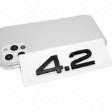 Audi Car Rear Trunk Deck Lid 4.2 Nameplate Emblem Badge Matte Black Sline