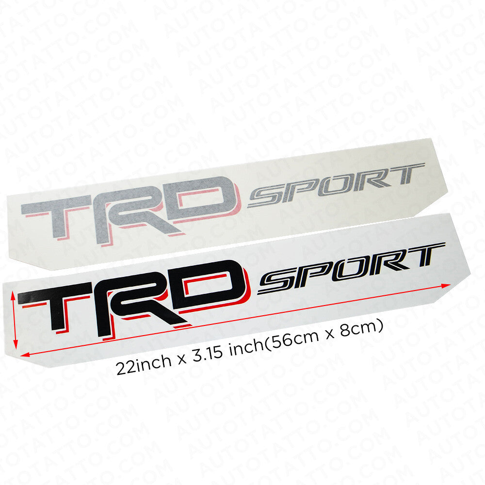 2x 3D TRD Sport Back Red Pickup Bed Truck Logo Sticker Decal Decoration Limited