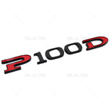 Tesla Rear Liftgate Model P100D Nameplate Logo Badge Emblem Sport Black & Red