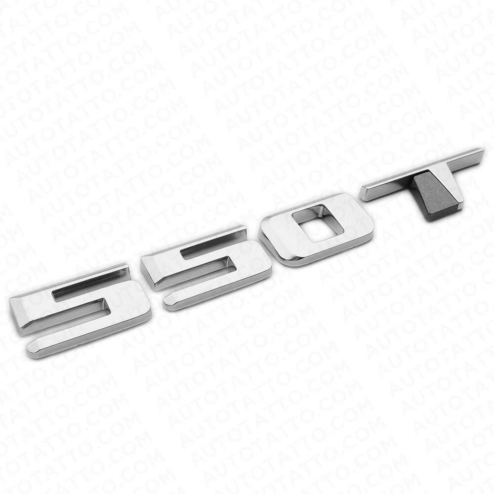 For Cadillac CT4 CT5 XT4 XT5 Rear Turnk 550 T Nameplate Badge Logo Emblem Silver