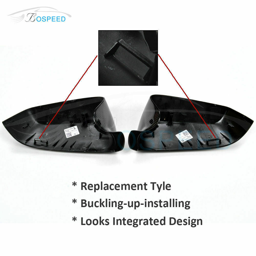 Replacement Carbon Fiber Mirror Covers For BMW E60 LCI F07 GT F12 F13 F01 F02