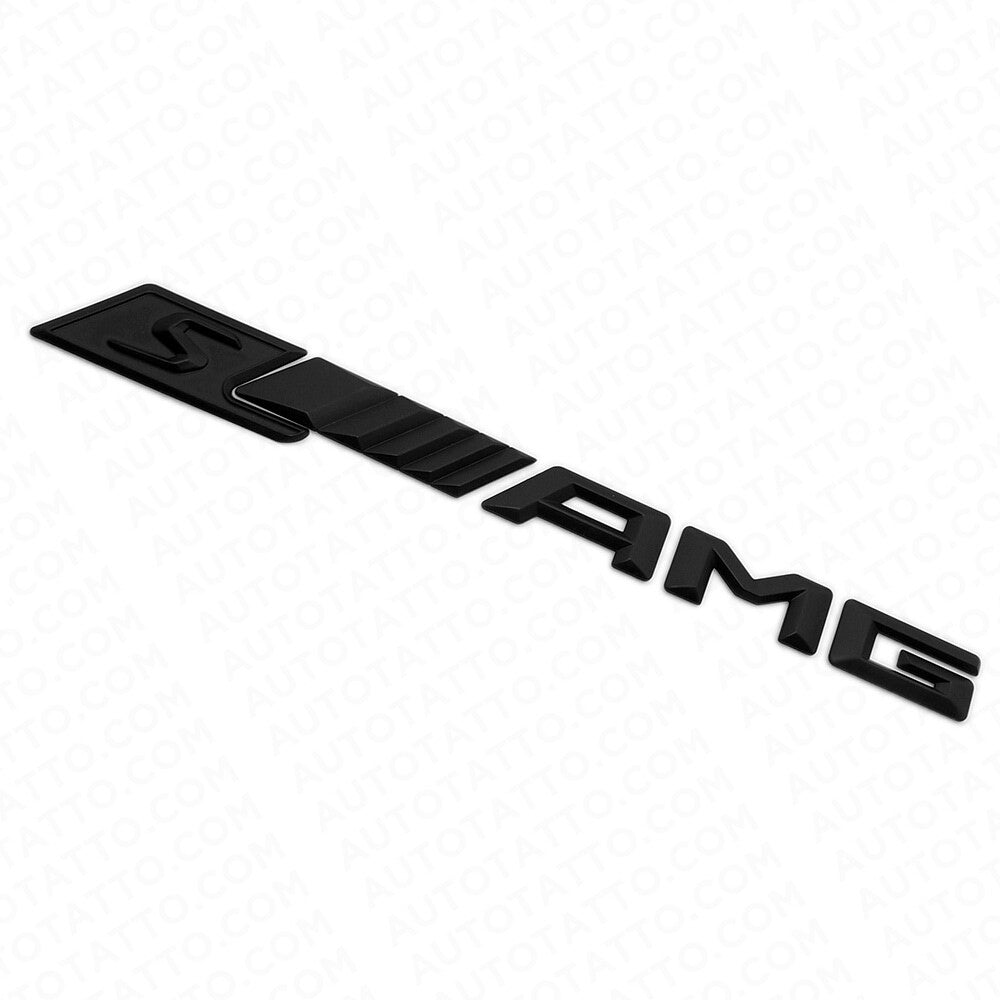 Mercedes S AMG Edition Trunk Emblem Logo 3D Sticker Badge Decoration Sport Black