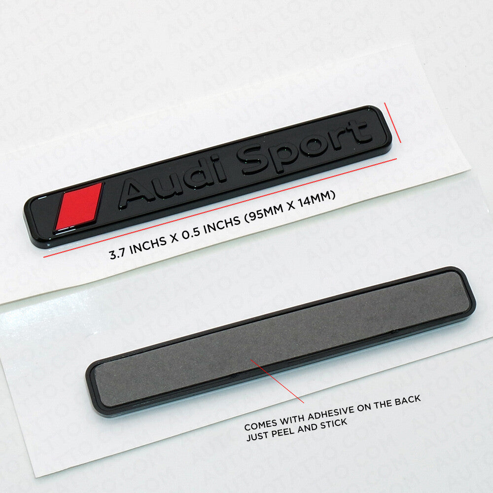 Audi Sport Trunk Lid Fender Badge Nameplate Emblem Decorate Gift Black Sline