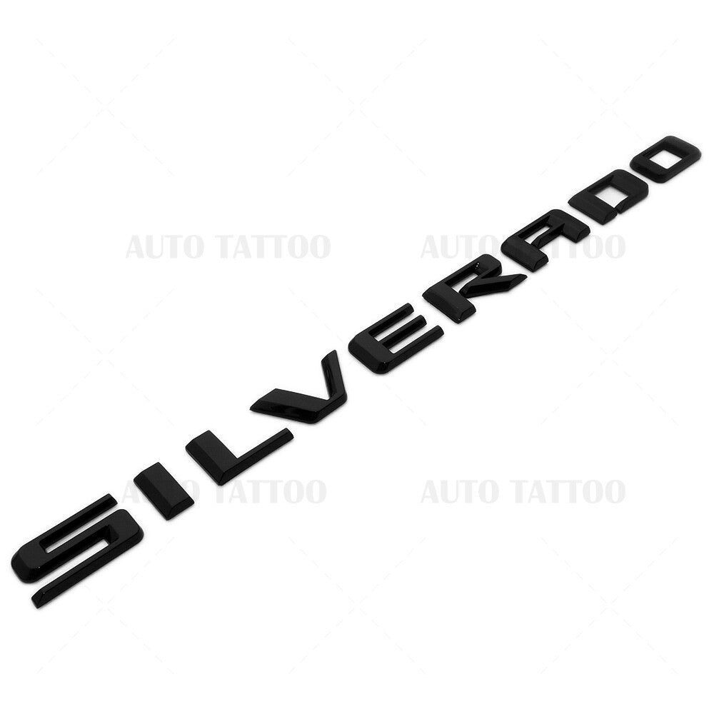 19-21 Gloss Black Silverado 1500 Tailgate Letter Logo Emblem Badge Z71 LT LTZ