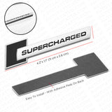 Audi Black Supercharged Side Fender Marker Nameplate Emblem Badge Decorate Sport