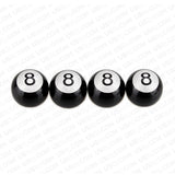 Universal No. 8 Eight Billiard Ball Car Round Caps Auto Valve Stems Decoration