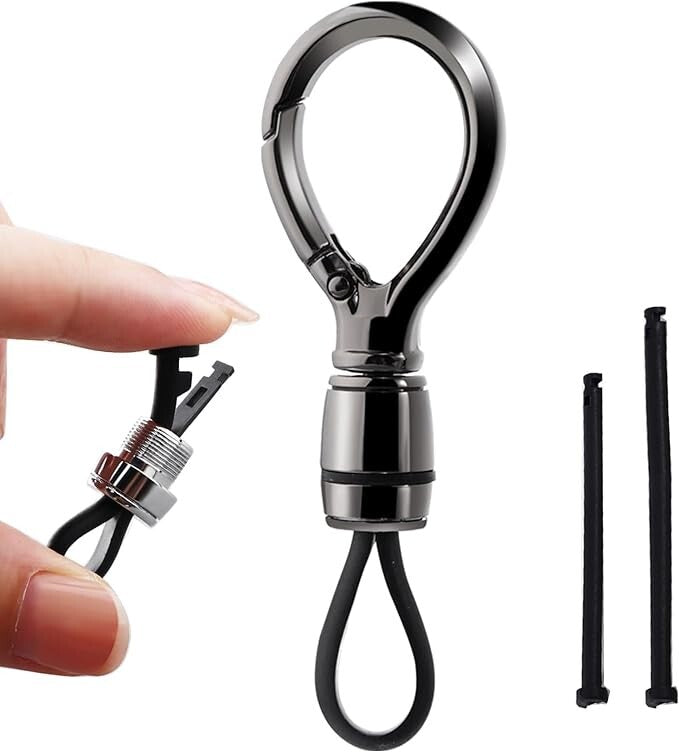 Universal Keychain Simplicity Key Ring Clip Double layer buckle Car Auto Unisex