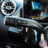 Mercedes A CLA GLA GLB Carbon Fiber Steering Wheel Shift Wiper Lever Cover Trim
