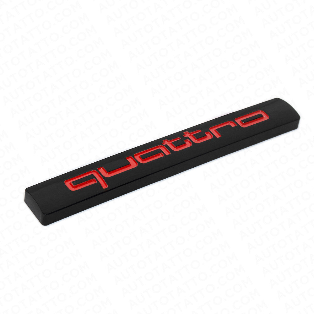 96-22 Audi Sport Rear Trunk Deck Lid Quattro Nameplate Emblem Logo Badge Black