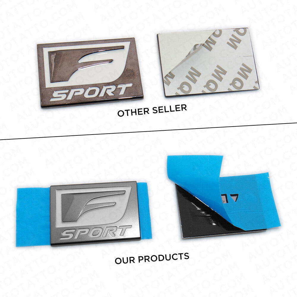 2x F-Sport Logo ABS Badge Side Fender Marker Adhesive Nameplate Emblem OEM Size