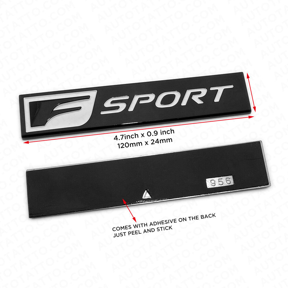 Lexus Gloss Black F-Sport Logo ABS Badge Trunk Luggage Lid 3D Emblem Decoration