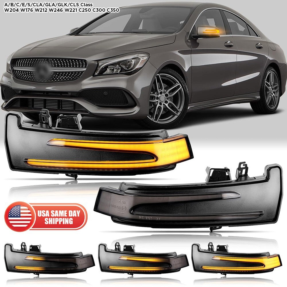 Mercedes C E S CLA GLA W204 W212 Sequential LED Side Mirror Turn Signal Light