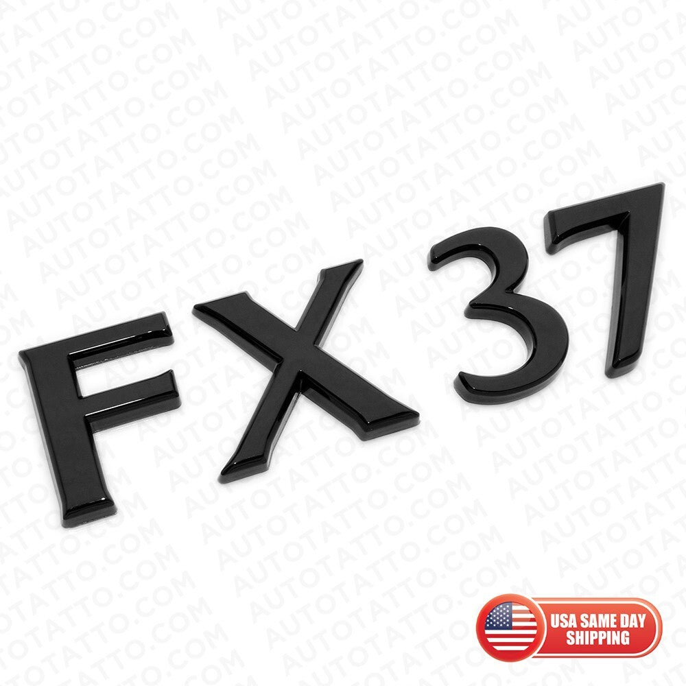 For Infiniti FX37 Rear Liftgate Logo Letter Badge Emblem Nameplate Gloss Black
