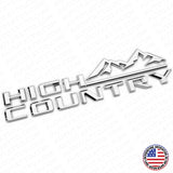 19-21 OEM Chrome Tahoe Silverado High Country Fender Letter Logo Emblem Badge