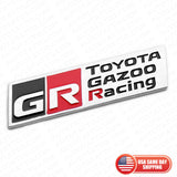 GR Toyota Gazoo Racing Fender Trunk Nameplate Emblem Badge Logo Sport Chrome