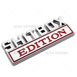 2Pcs ShitBox Edition 3D Car Truck Emblem Funny Badge Sticker Decal Decorate