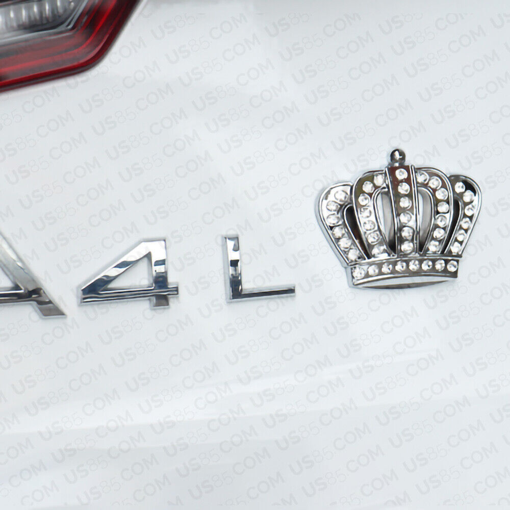 Universal Fashion Zinc Alloy Bling Crystal Crown Car Decal Sticker Decoration