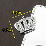 Universal Fashion Zinc Alloy Bling Crystal Crown Car Decal Sticker Decoration