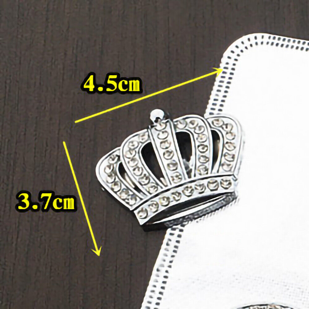 Universal Fashion Zinc Alloy Bling Crystal Crown Car Decal Sticker Decoration