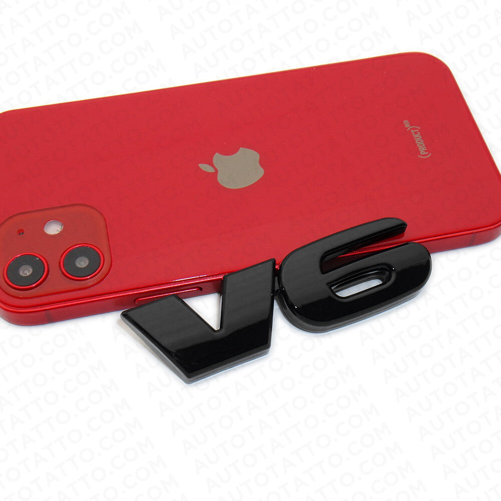 Tacoma Pickup Truck V6 Tailgate Rear Body Nameplate Logo TRD Emblem Gloss Black